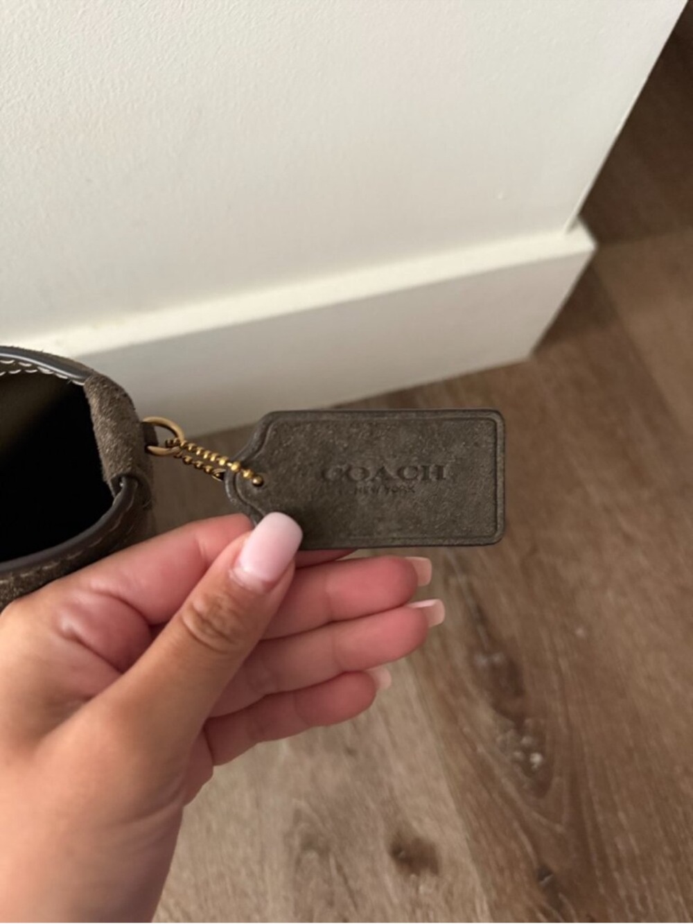 Coach Olive Suede Gramercy Tote 🫒 NWT - Picture 8 of 13